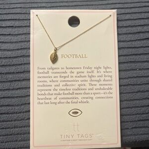 Gold Football Pendant Necklace